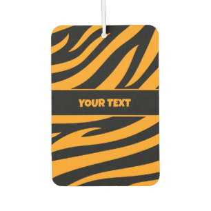Tiger Stripes Pattern with Custom Text Car Air Freshener