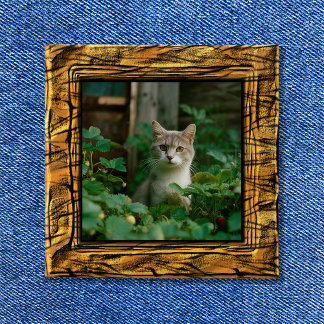 Tiger Stripes Photo Frame Button