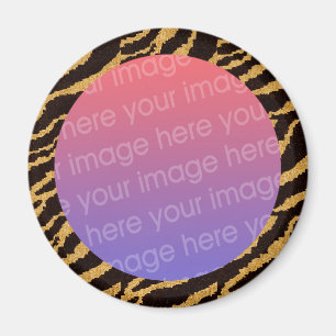 tiger stripes photo frame magnet