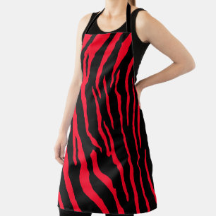 Tiger Stripes Red Apron