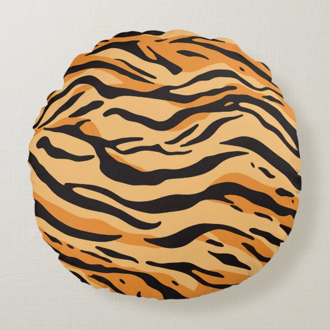 Tiger Stripes Round Cushion (Front)