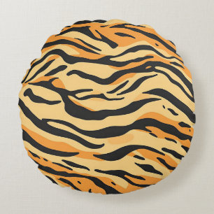 Tiger Stripes Round Cushion