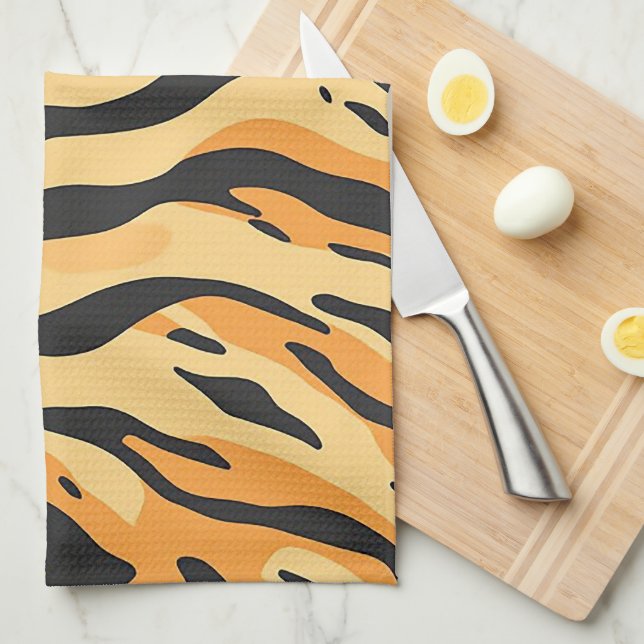 Tiger Stripes Tea Towel (Quarter Fold)