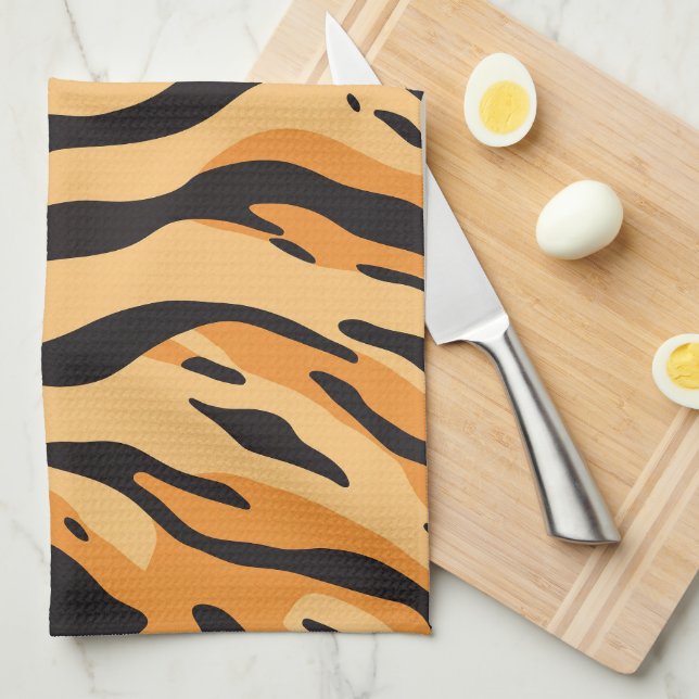 Tiger Stripes Tea Towel (Quarter Fold)