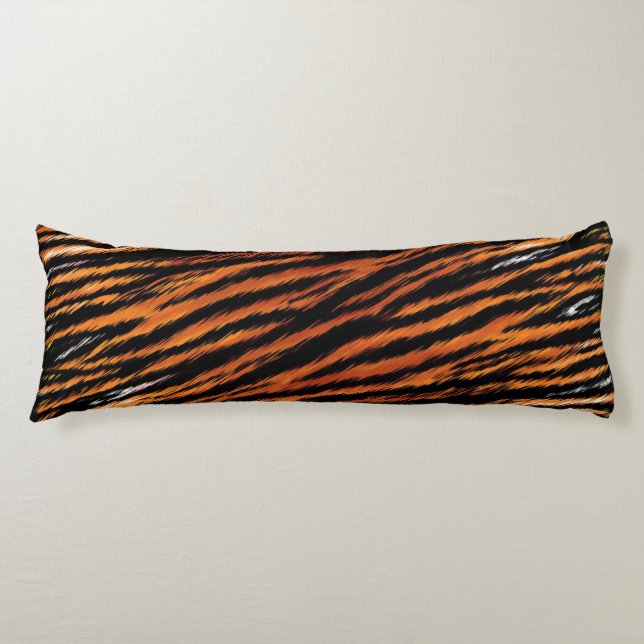 Tiger Stripes Wild Animal Pattern Body Cushion (Front)