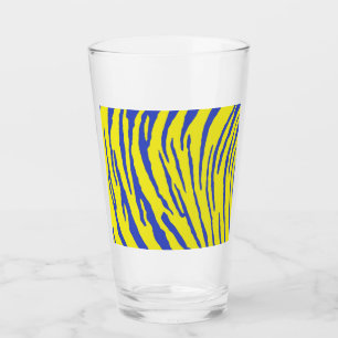 Tiger Stripes Yellow Blue Glass