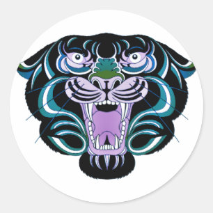 Tiger Style 2 Classic Round Sticker