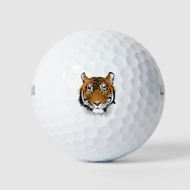 Tiger Sumatran Tiger Wildlife Man-Eater Wildcat Golf Balls (Front)