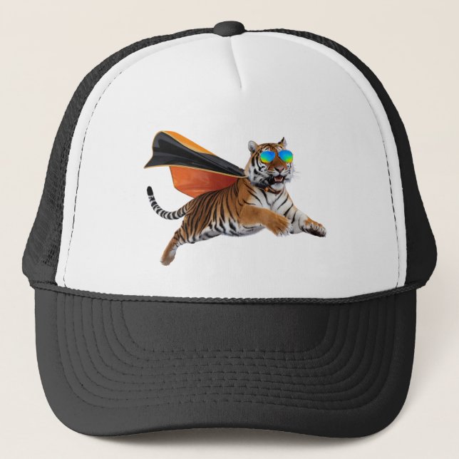 Tiger Superhero Baseball Hat (Front)