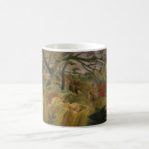 Tiger Surprised in a Tropical Storm Coffee Mug