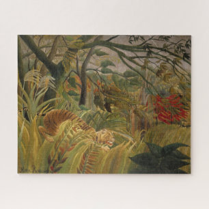 Tiger Surprised in a Tropical Storm Jigsaw Puzzle
