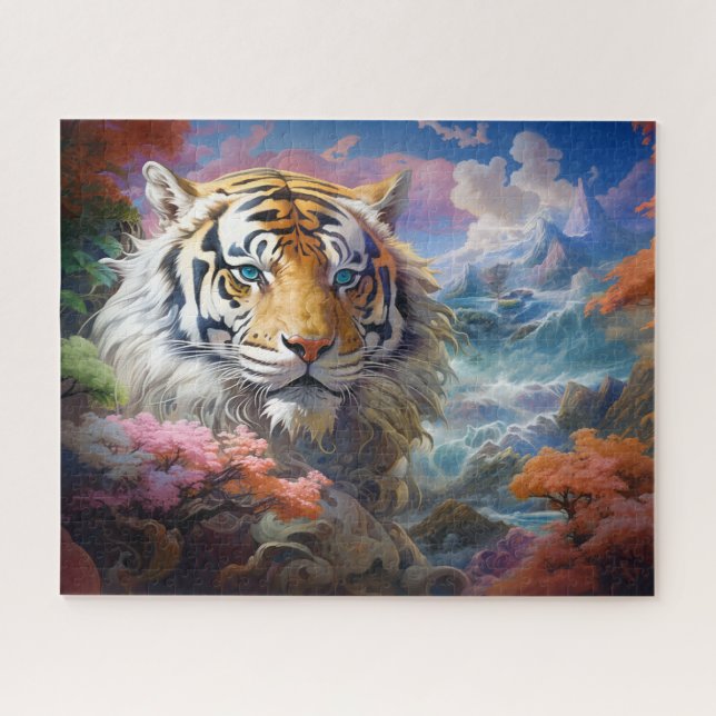 Tiger Surreal Landscape Fantasy Art Jigsaw Puzzle (Horizontal)
