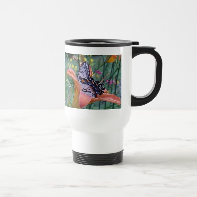 Tiger Swallowtail 15 Oz S.S. Travel Mug (Right)