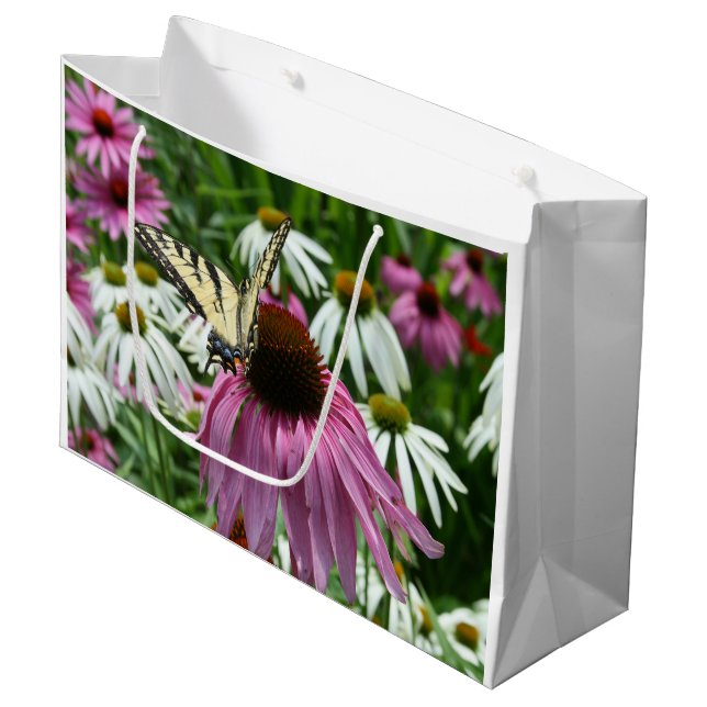 Tiger Swallowtail Butterfly Coneflower Gift Bag (Front Angled)