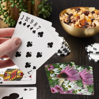 Tiger Swallowtail Butterfly Flower Playing Cards