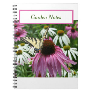Tiger Swallowtail Butterfly Flower Spiral Notebook