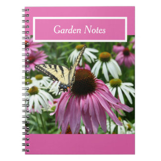 Tiger Swallowtail Butterfly Flower Spiral Notebook