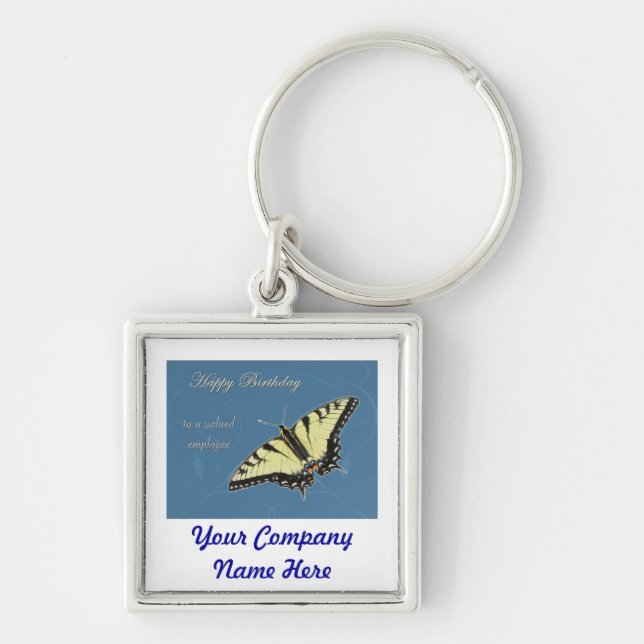 Tiger Swallowtail Butterfly Key Ring (Front)