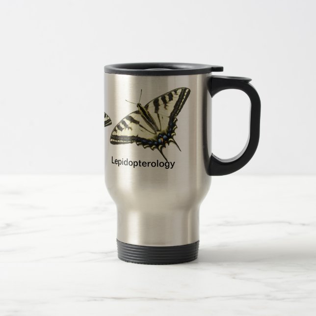 Tiger swallowtail butterfly Lepidopterology Travel Mug (Right)
