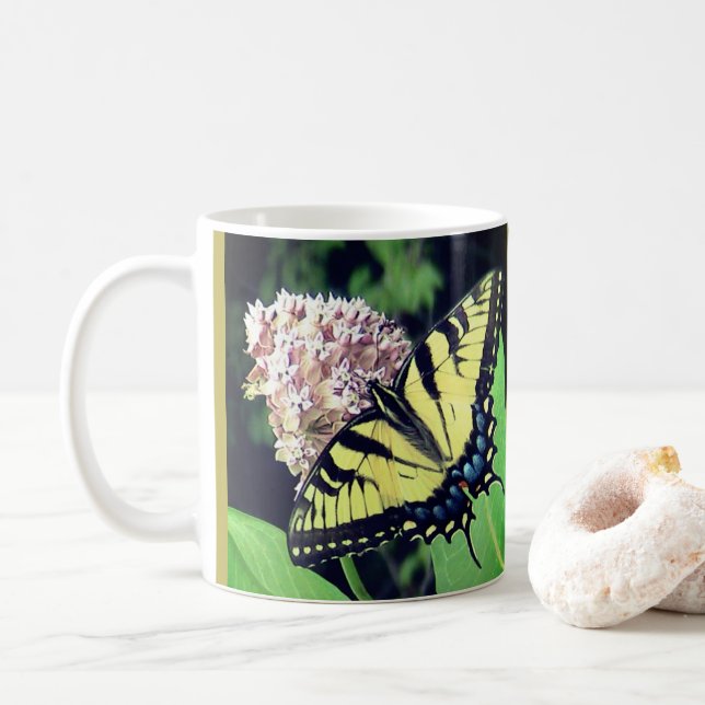 Tiger Swallowtail Butterfly Mug (With Donut)