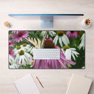 Tiger Swallowtail Butterfly On Coneflower Desk Mat