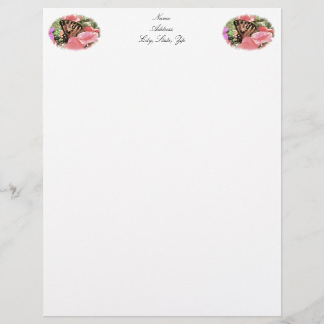 Tiger Swallowtail Letterhead Template (Front)