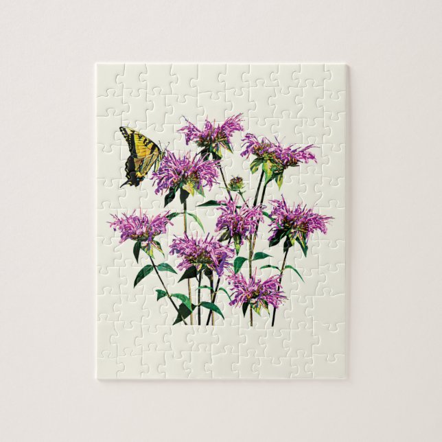 Tiger Swallowtail on Bee Balm Jigsaw Puzzle (Vertical)