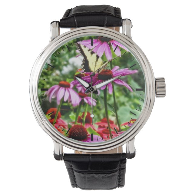 Tiger Swallowtail On Coneflower Watch (Front)