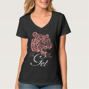 Tiger T Pink Tiger Distressed Go Get Em T-Shirt