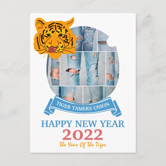 Tiger Tamers Union Happy New Year 2022 Postcard (Front)
