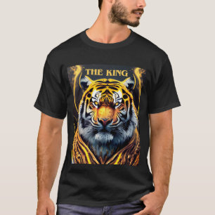 Tiger The King Golden Yellow and Black  T-Shirt