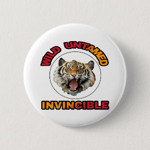 Tiger  the king of the jungle and all animals 6 cm round badge