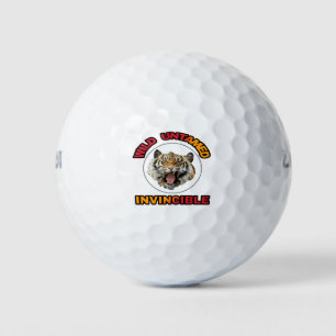 Tiger  the king of the jungle and all animals golf balls
