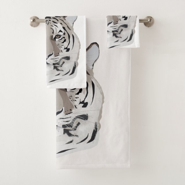 Tiger, tiger face, symbol of 2022 bath towel set (Insitu)