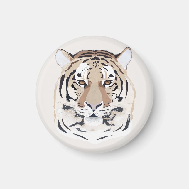 Tiger, tiger face, symbol of 2022 magnet (Front)