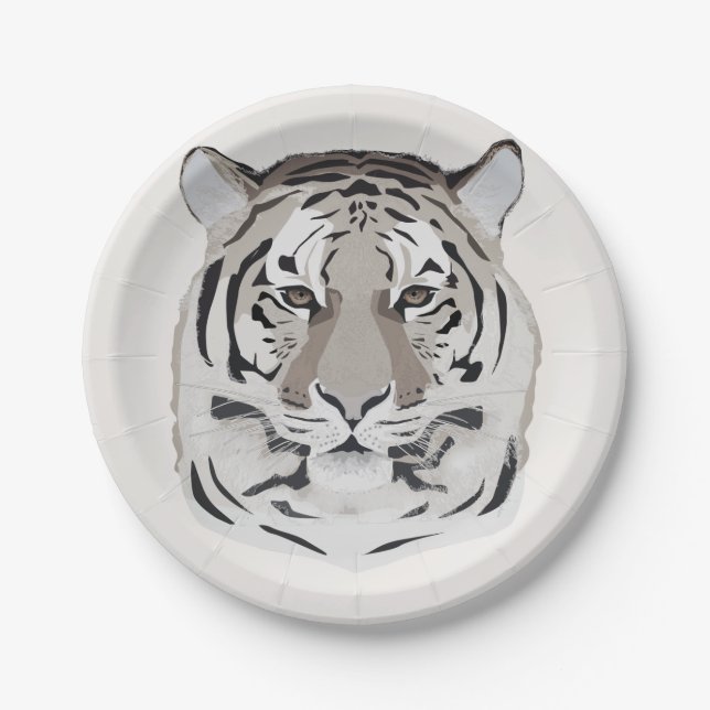 Tiger, tiger face, symbol of 2022 paper plate (Front)