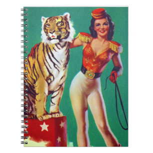 Tiger Trainer Pin-Up Girl Notebook