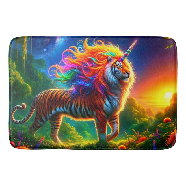 Tiger Unicorn Bath Mat (Front)