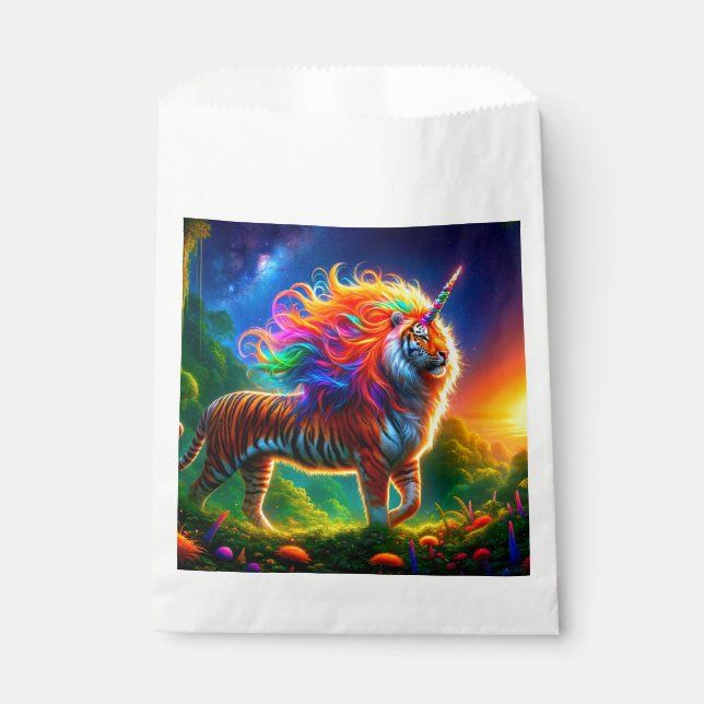 Tiger Unicorn Favour Bags (Front)