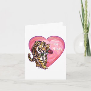 Tiger Valentine's Day Holiday Card