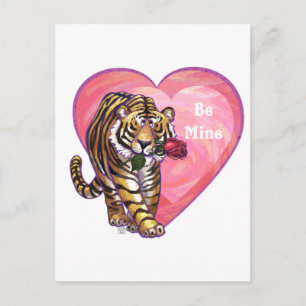 Tiger Valentine's Day Holiday Postcard