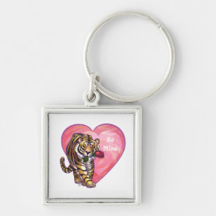 Tiger Valentine's Day Key Ring