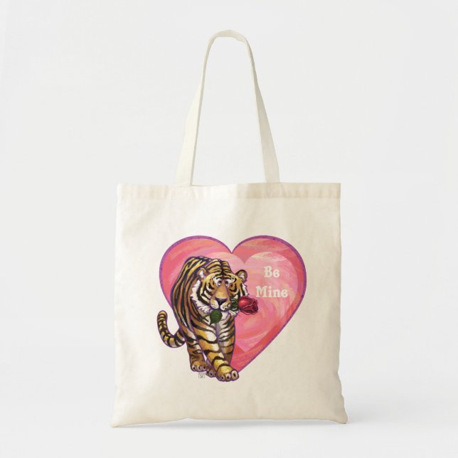 Tiger Valentine's Day Tote Bag (Front)