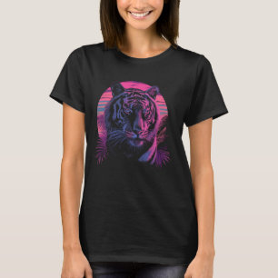 Tiger Vaporwave Aesthetic Vintage Synthwave 80s 90 T-Shirt