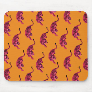 Tiger - Vibrant Pink Mouse Mat