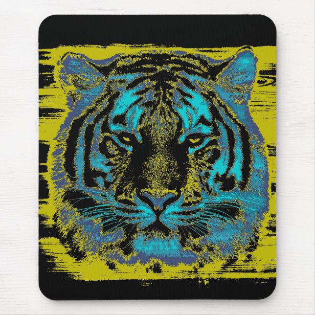 Tiger Vintage Mouse Mat (Front)