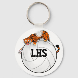 Tiger Volleyball Keychain