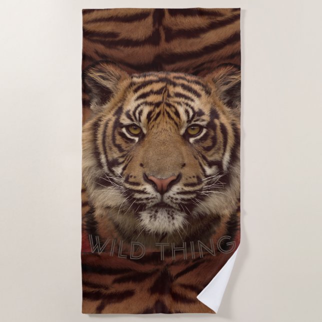 Tiger w/out your text beach towel (Front)