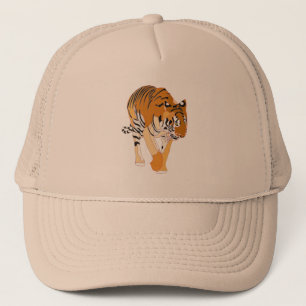 Tiger Walking Digital Painting Hats