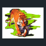 Tiger Walking Pop Art Poster<br><div class="desc">Pop Art Style Digital Tiger Image Posters Prints - Wild Big Cats Pop Art Images</div>